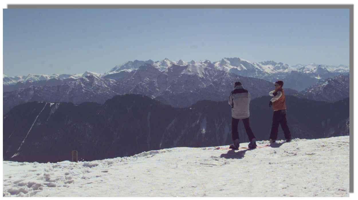 Watzmann mit Snowboader